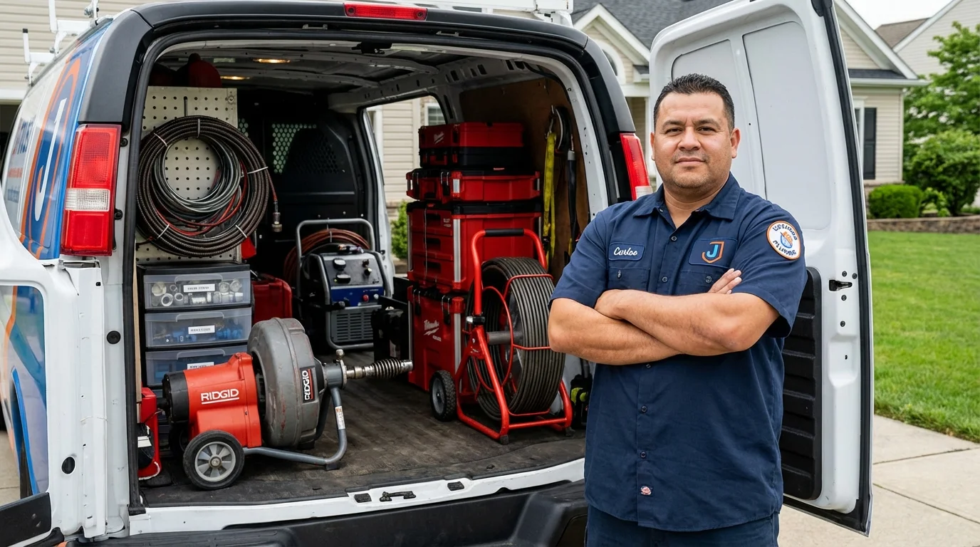 Professional drain cleaning equipment and Johns Plumbing LLC plumber in King City